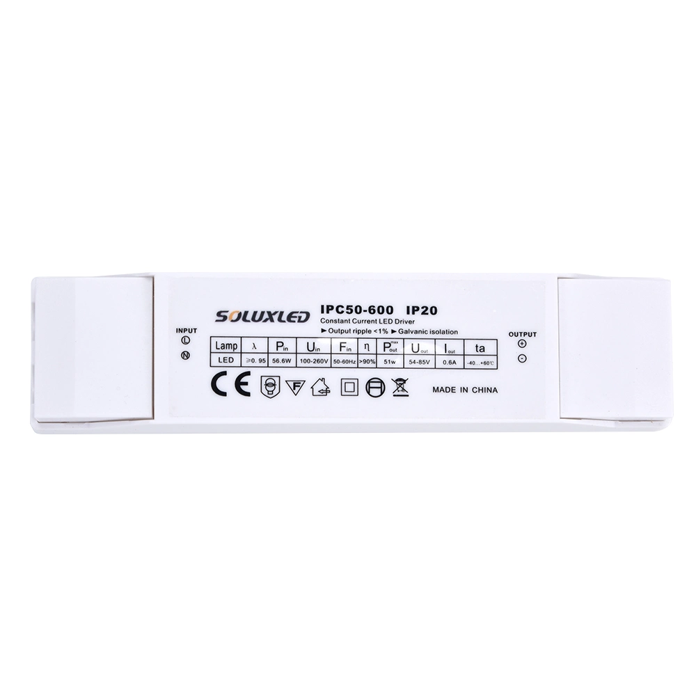 LED Driver 50W 600mA IP20 Flicker Free for 600X600 Panel Light