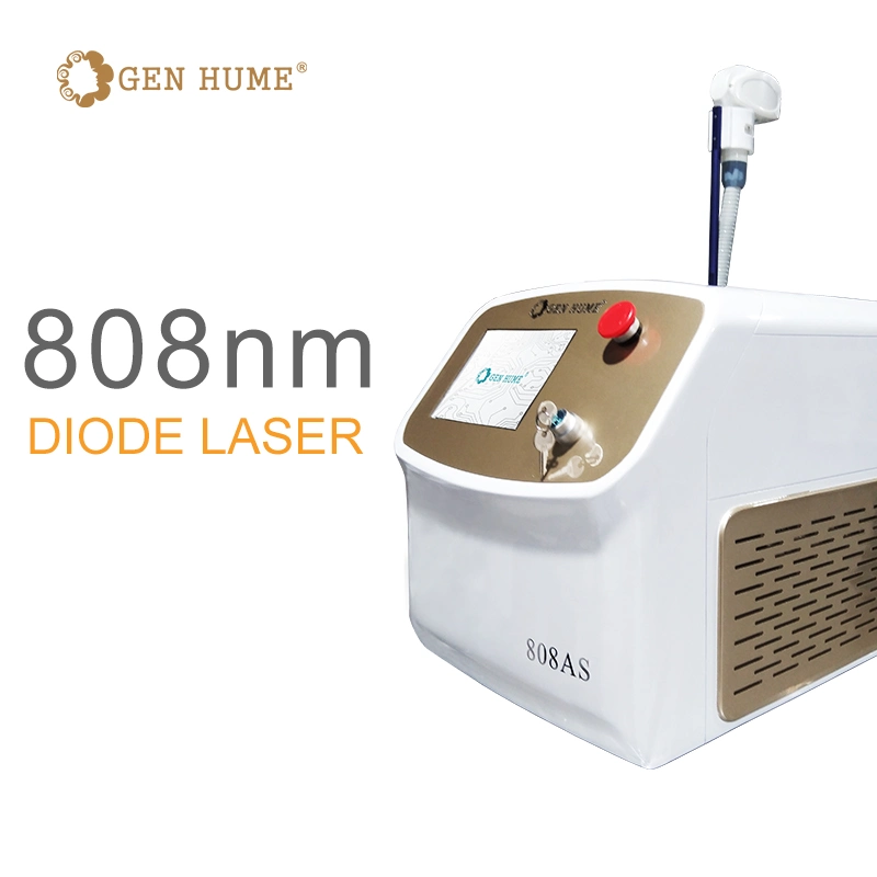 2022 Genhume Portátil depilação Máquina Equipamento de beleza da pele 808nm Díodo Laser Beleza Salon Equipamento Laser depilação Máquina de Beleza Laser