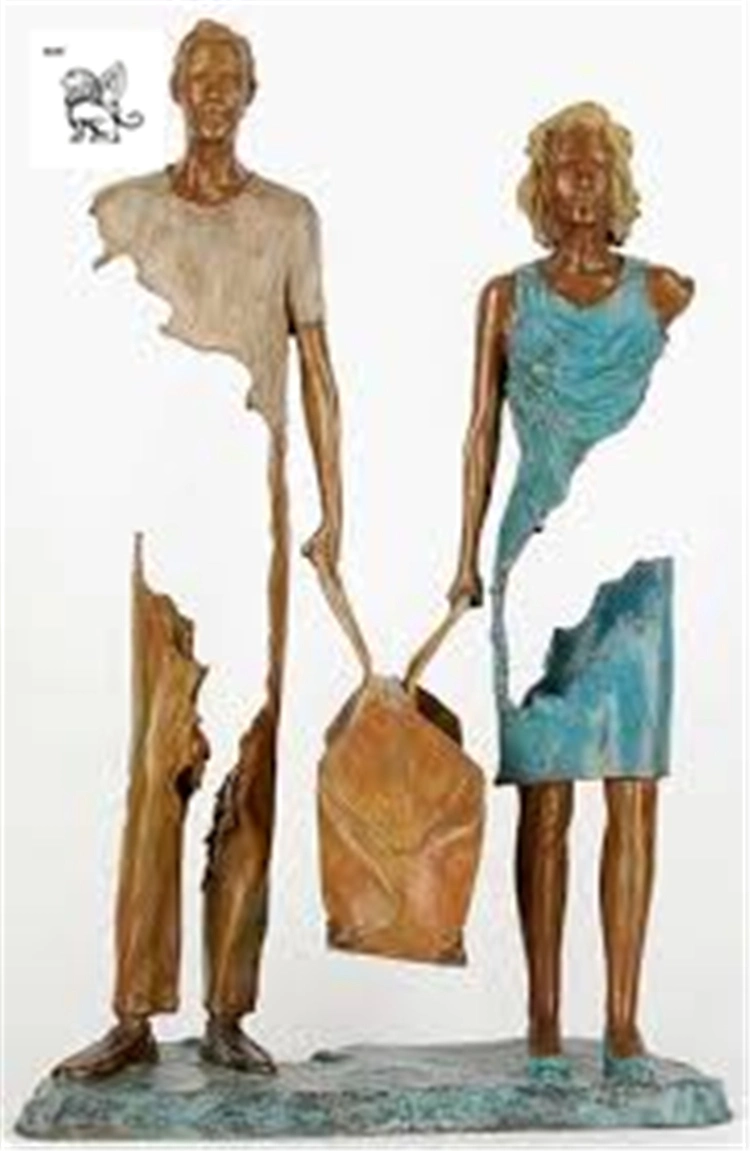 Abstract Moderne Kunst Lebensgroße Bronze Bruno Catalano Paar Skulptur Großverkauf