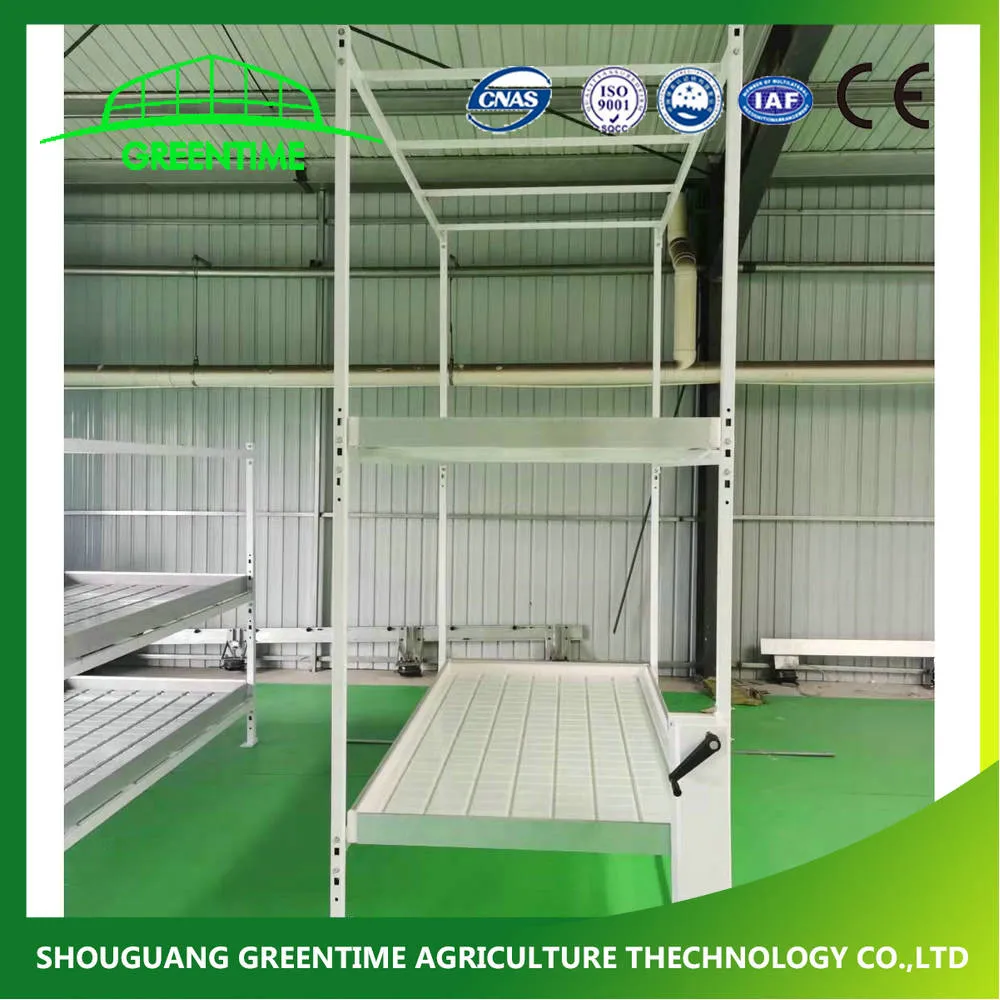 Hochwertige Rolling Bench 2 Layer Vertikal Grow Rack Mobile Für China Hersteller