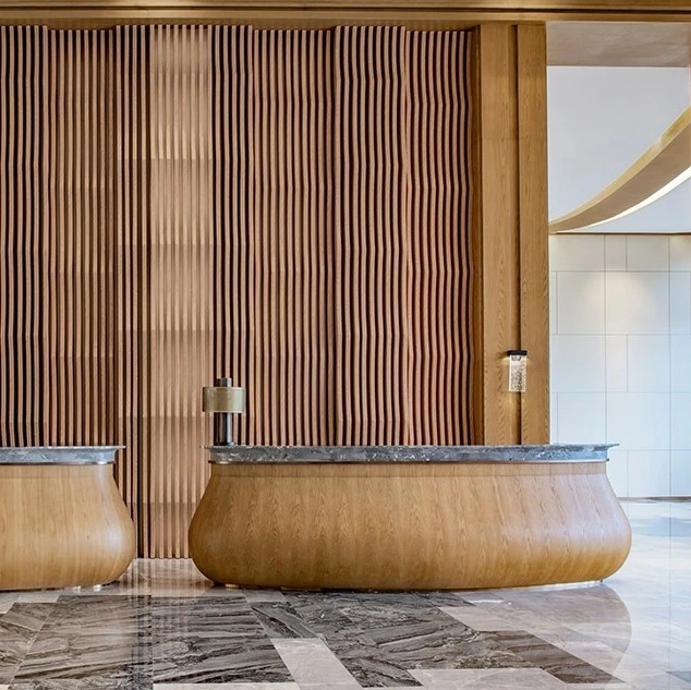 خزائن خشبية حديثة لتصميمات داخلية بسيطة لفندق Hotel Public Area