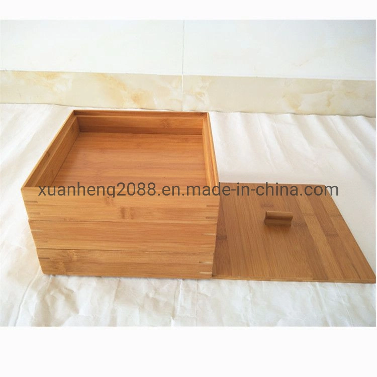 Customized Factory Direct Eco-Friendly Nature Bamboo Hand-Made Wooden Gift Box for Packaging