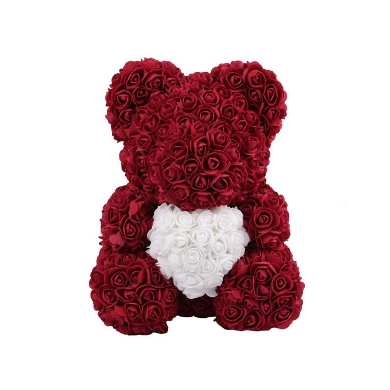 Rose ter mão fez Ursinho Rose suportar Rose Teddy Bear - Dom para o Dia das Mães, Dia dos Namorados, Aniversário &amp; Suite Chuveiros Casamentos