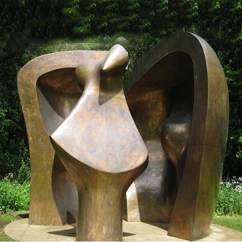 Custom Beliebte Outdoor Abstrakte Kunst Dekor Berühmte Bronze Henry Moore Statue