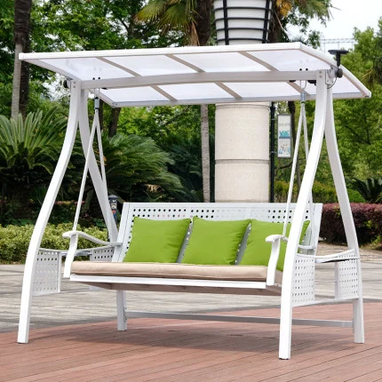 Outdoor Outdoor Swing fauteuil à bascule double adulte de jardin Fauteuil Suspendu Accueil balcon en fer solaire en aluminium moulé