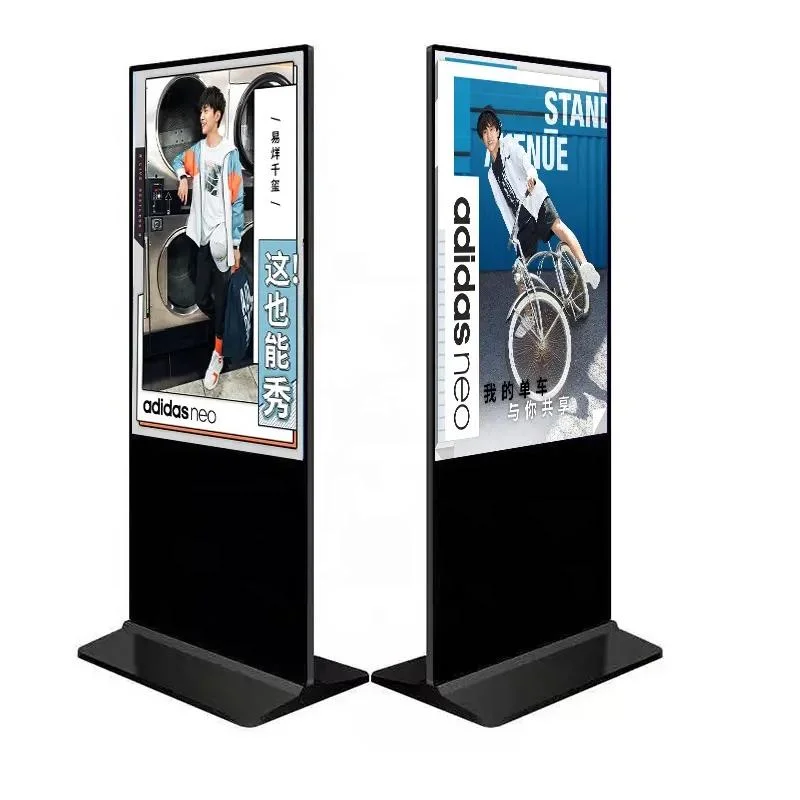 LCD Floor Standing Vertical TV Touch Screen Kiosk 4K Indoor Advertising Player Display Screen