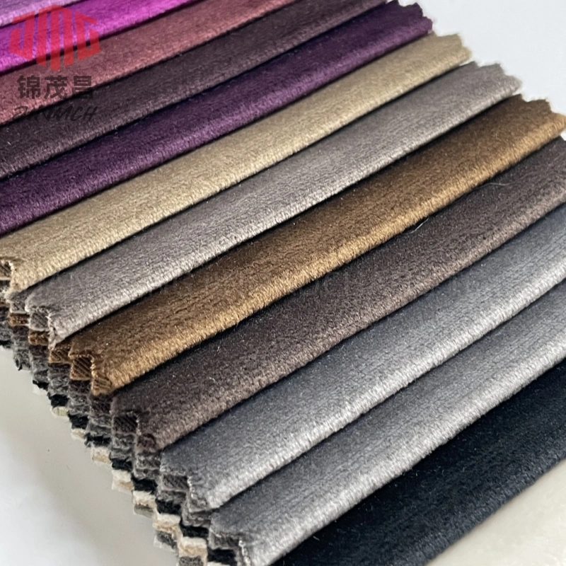 Factory Plush Knitting Fabric 100% Polyester Holland Velvet Colorful Plain Dyed Customization 180-270GSM for Pillow Home Textile