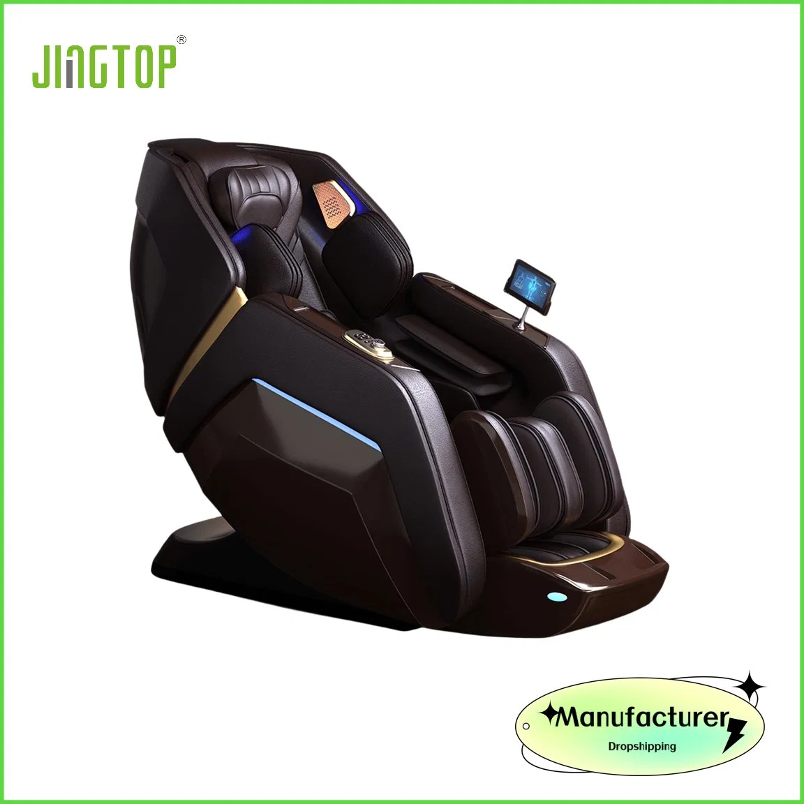 Jingtop Prix d'usine 3D 4D Qualité supérieure Chaise de massage corporel de massage thaïlandais à gravité 0.