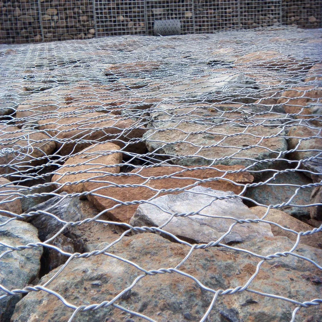 Panier en maille de fils de Gabion galvanisé lourd Dimensions paroi de Gabion recouverte Cage de pierre en maille de fils de gabion