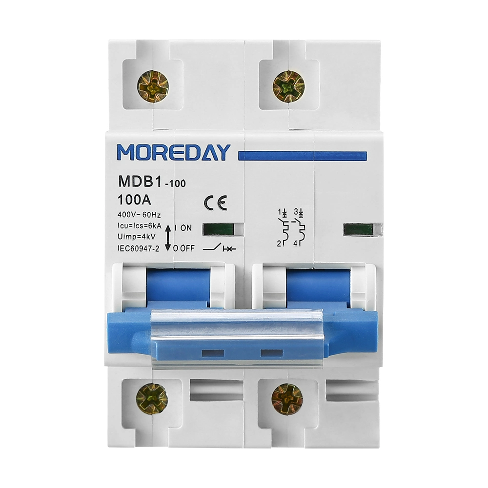 Ca 2p 80 a 100 a 125 A MDB1-100 Nc MCB 6ka 10KA 240V 400V certificado CE Mini disyuntor eléctrico OEM