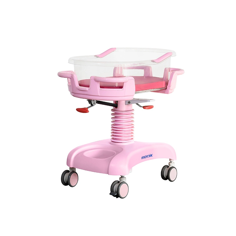 ABS Height and Head Adjustable Baby Bassinet Luxurious Hospital Newborn Baby Crib