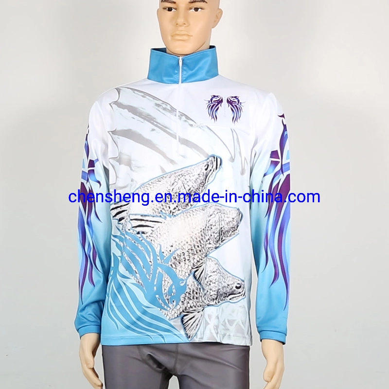 Professional Sublimation Custom Made Fishing Jersey, Long Sleeve Fishing Shirts