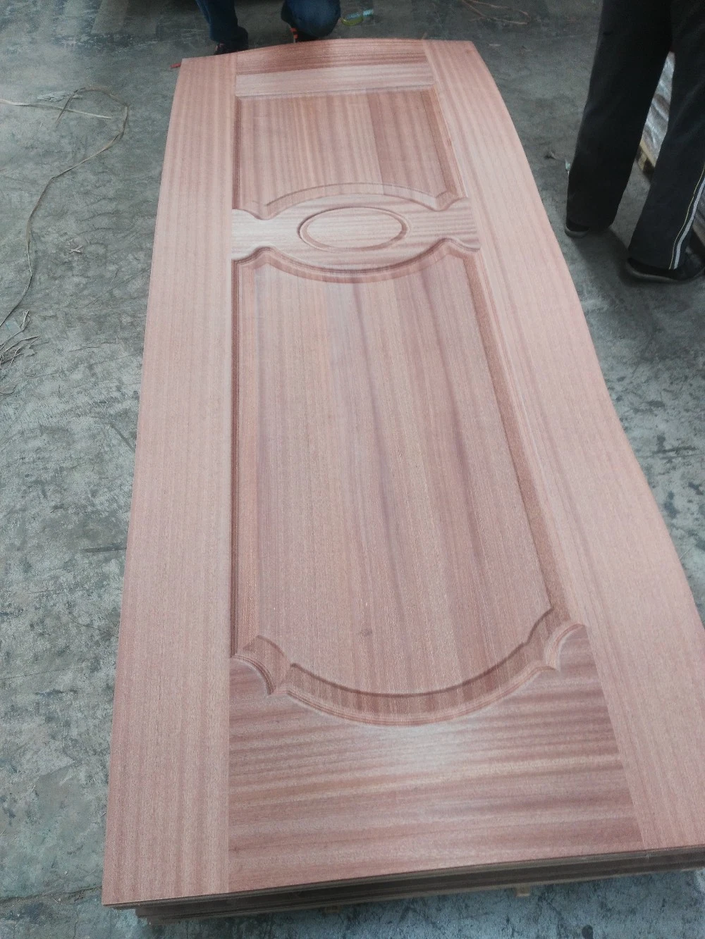 Molded Door Skin MDF/HDF, Natural Wood Veneered Molded Door Skin / Plywood Door Skin