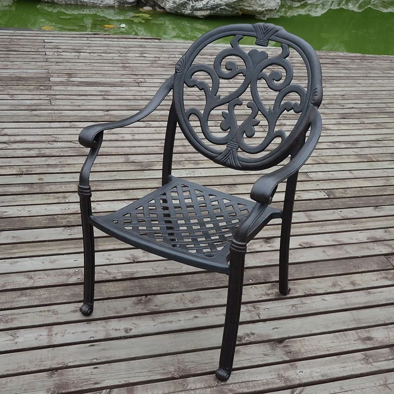 Meubles de jardin en fonte d'aluminium mobilier de jardin extérieur Bola chaise de salle à manger