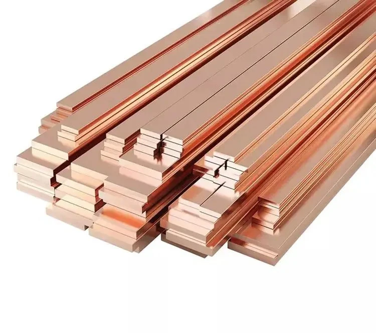 Copper Bars C12200 C18980 C15715 Edge Closing Copper Flat Rod 8mm 99.99% Pure Round Square Copper Busbar Strips Brass Rod Bar