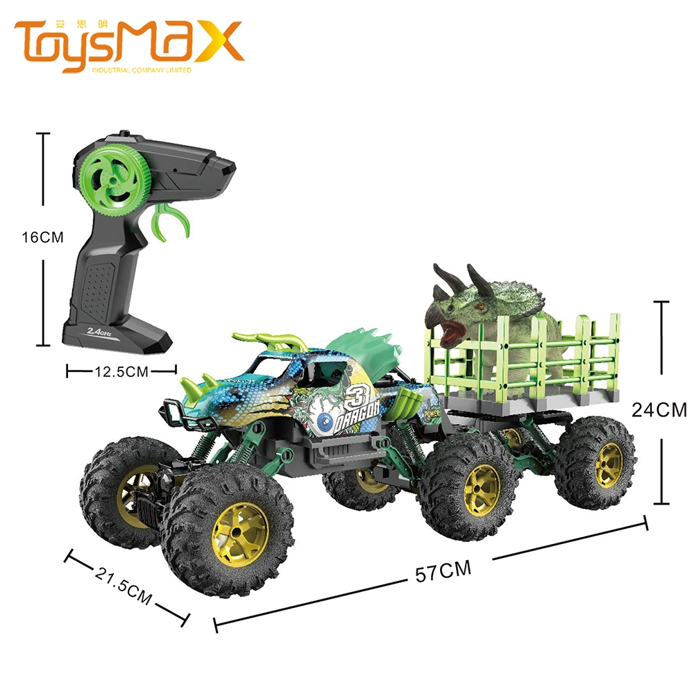 New Item 2.4G 1/14 Remote Control Jurassic Trailer 6 Wheels New Electric RC Car for Sale