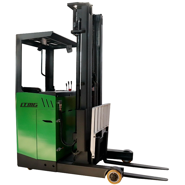 Nueva batería Forklift China Stacker 1,5ton Forklif Multi direccional eléctrico Camión de alcance 2t