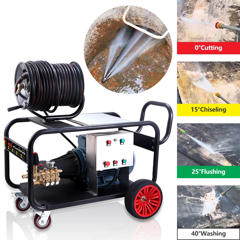 Kuhong 150bar 3phase High Pressure Sewer Jetter Electric Power Washer