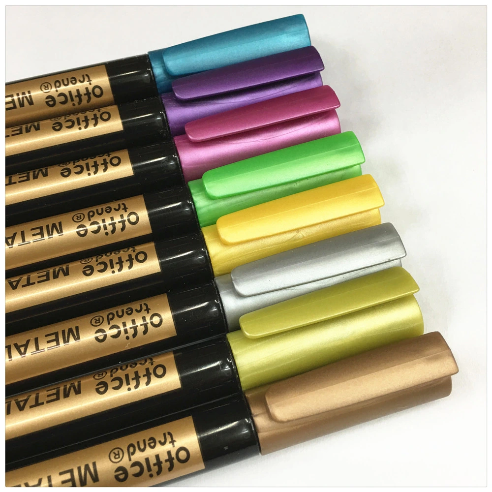 Metallic Color Marker Set Non-Toxic Stationery Office Supply