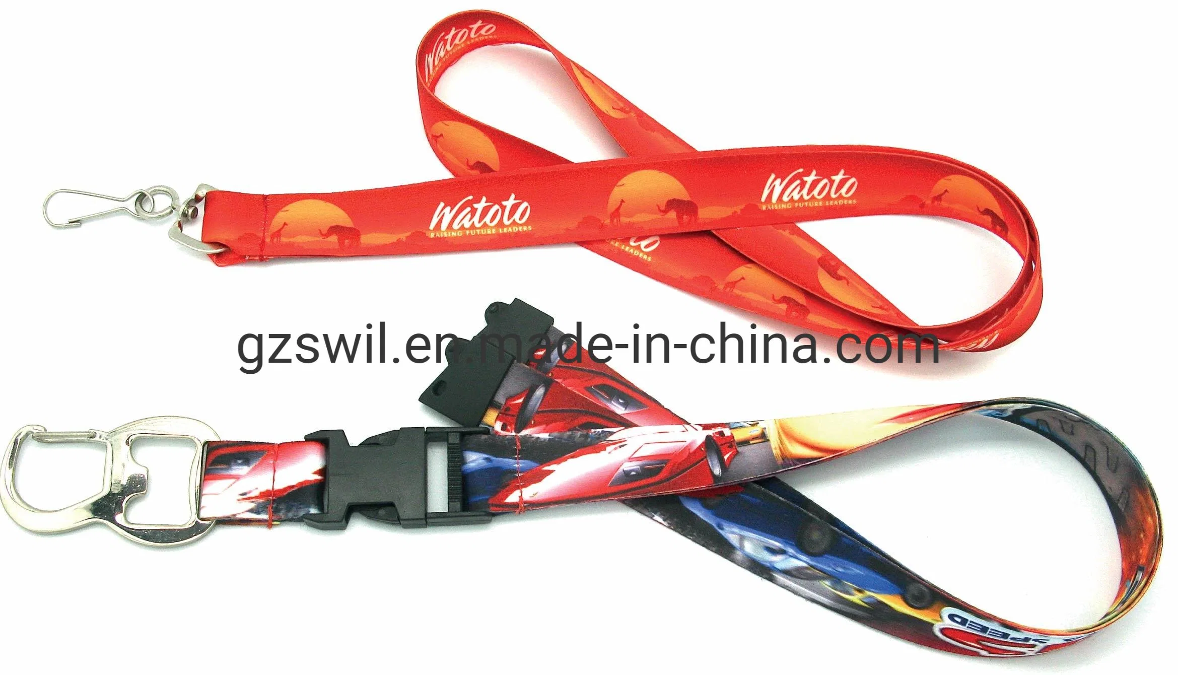 ID-Kartenhalter Kundenspezifisches Logo Polyester gedruckt Sublimation Lanyard