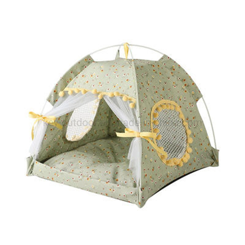 Cat Kennel Summer Semi Enclosed House Mat Pet Tent Cat and Dog Folding Outdoor