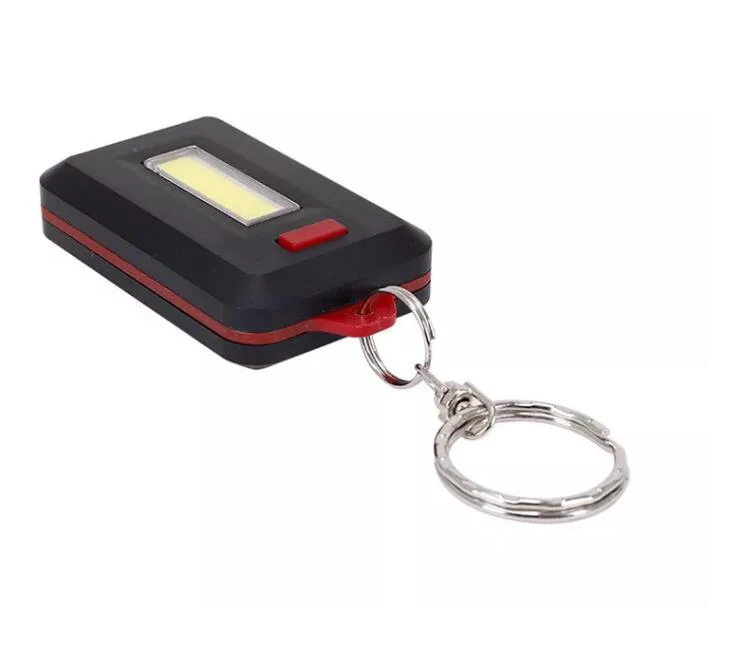 High Power COB Light Flashlight LED Work Light Mini COB Plastic Keychain