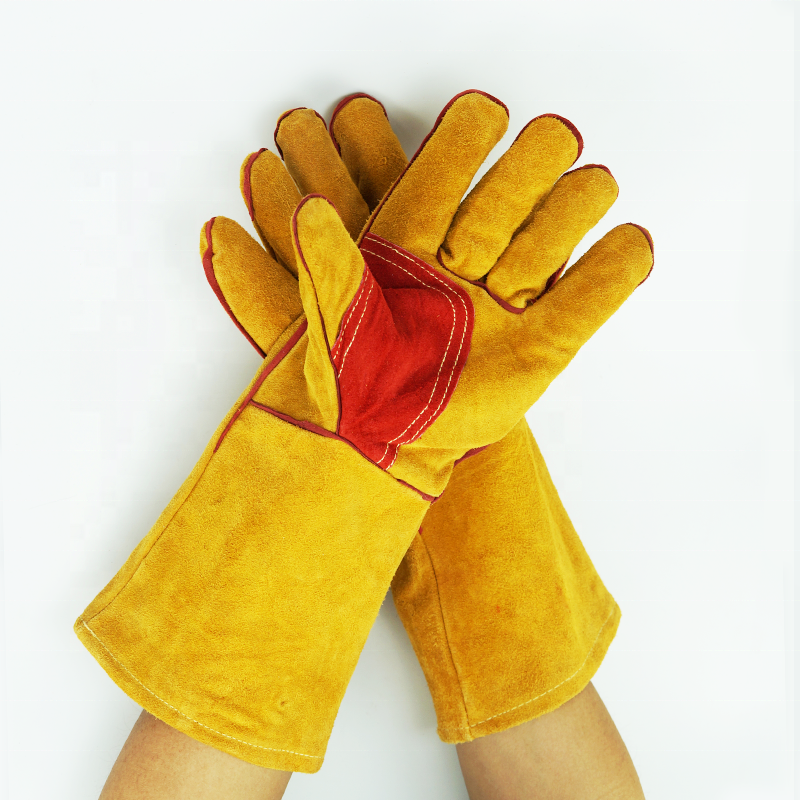 Industrial Welding Working Protective Leather Safety Gloves for UK Market