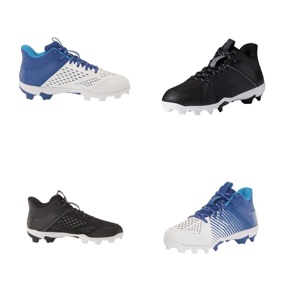 Custom Geformte Cleats Leder Distressed Spikes Männer Gummi Profi Baseball Schuhe