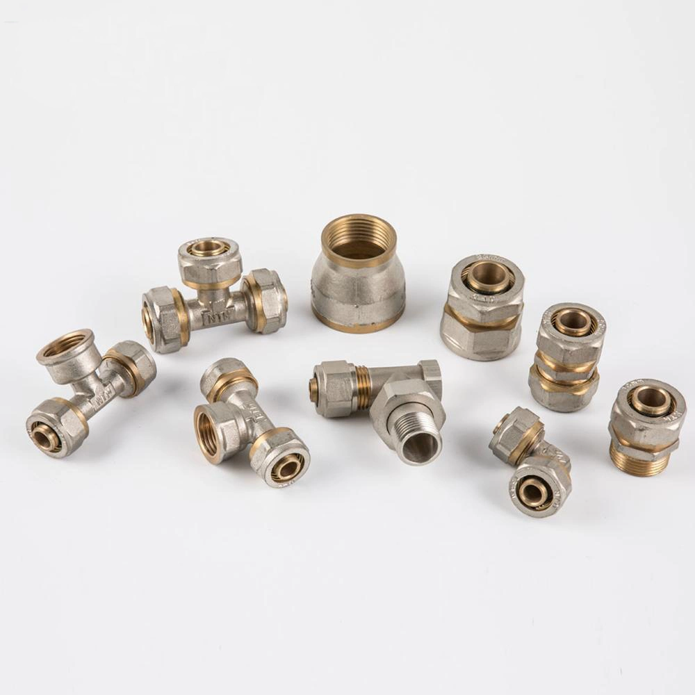 Forged Compression Fitting SAE 45 Flare Nipple Hose Brab Push on DOT Water Brake Pipe Plumbing Brass Fittings