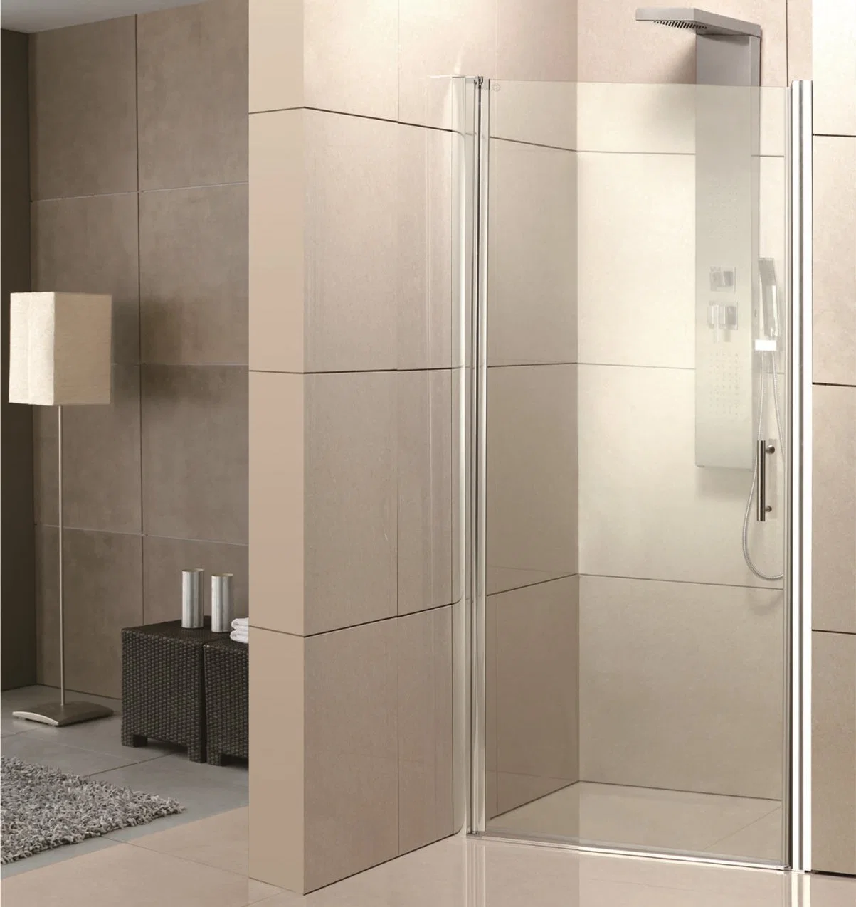 Bathroom Enclosures Hinges 10 mm Tempered Glass Door Shower Room