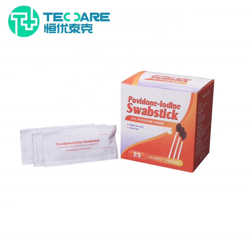 China Wholesale CE ISO Approved OEM Medical Disinfection Wipes Povidone Iodine Swabstick