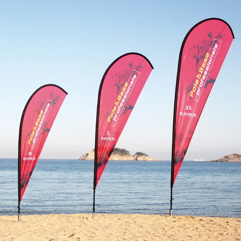 Custom Advertising Exhibition Event Usage 0utdoor Feather Flag Flying Beach Bandeira Banner Stand Teardrop Sinalizador Promocional