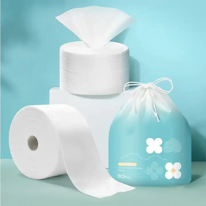 Wet and Dry Use Portable Disposable Towel Non Woven Dry Wipes Soft Facial Tissue