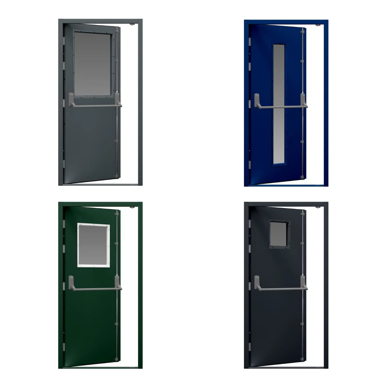 New Emergency Escape Glass Fire Doors Glazed Fire Exit Doors (Security) Sample Customization