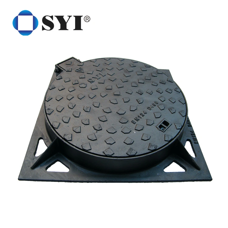 Custom En 124 Ggg50 D400 Europe Standard Black Bitumen Paint Ductile Iron Manhole Cover Price