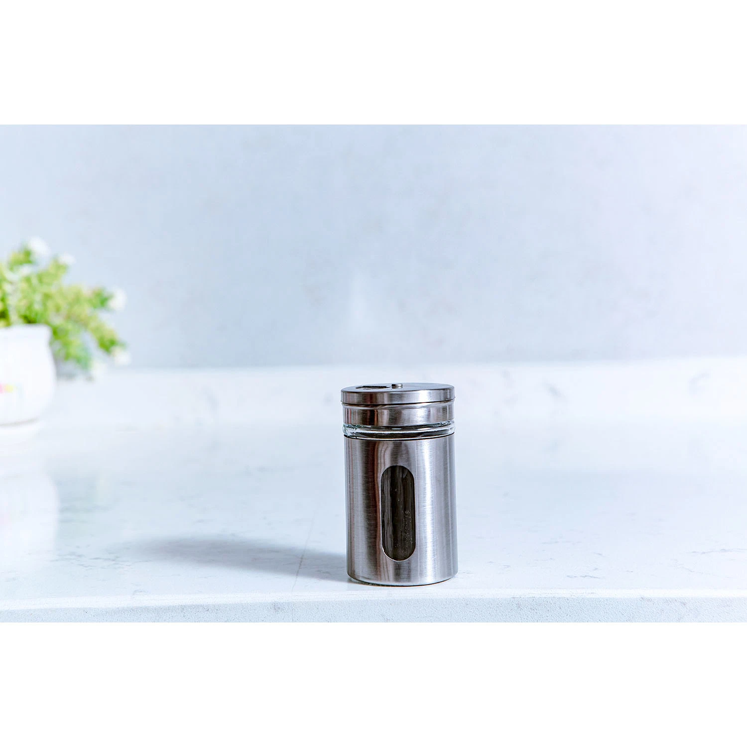 Stainless Steel Coffee Canister Kitchen Food Storage Container Removable Air-Tight Lids with See-Through Windows to View Content