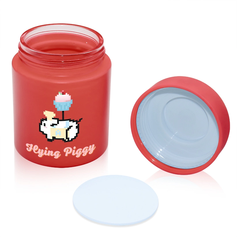 New Style 4 Oz 120 Ml Child Resistant Glass Jars Flower Packing Plastic with Screw Cap Child Proof Lid