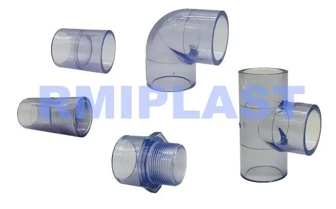 Clear PVC Female Coupling of DIN Pn16 Clear UPVC Pipe Fittings Plastic Female Thread Coupler for Industrial