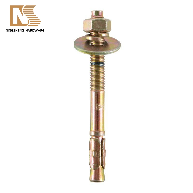 Zinc Plated Steel Hex Nut Concrete Wedge Anchors for Fastening Applications