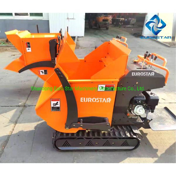 Mini-máquina de rastos de borracha CE para jardim de rastos para quinta Trator transportador Skid EPA Engine Steer Carregadeira Agricultura Power Barrow Pequeno despejo mecânico de floresta