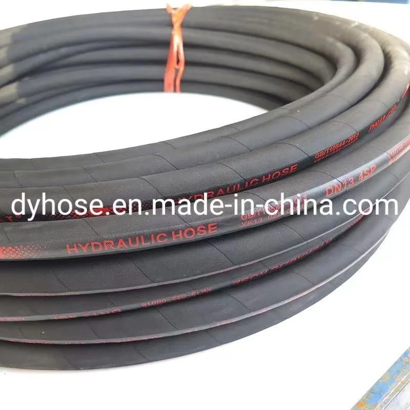 High Quality High Pressure Oil Resistant Hydraulic Rubber Hose 4sh 4sp