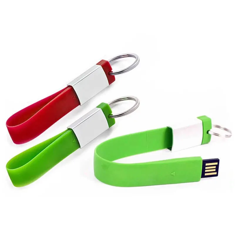 Multi-Colored Silicone Bracelet Thumb USB Flash Drives 2.0