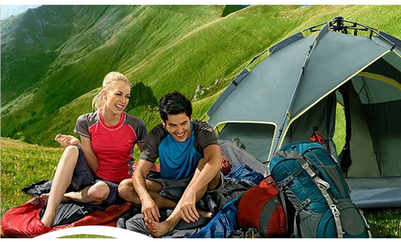 2 personas plegable de la tienda de camping portátil de aire libre impermeable automático portátil