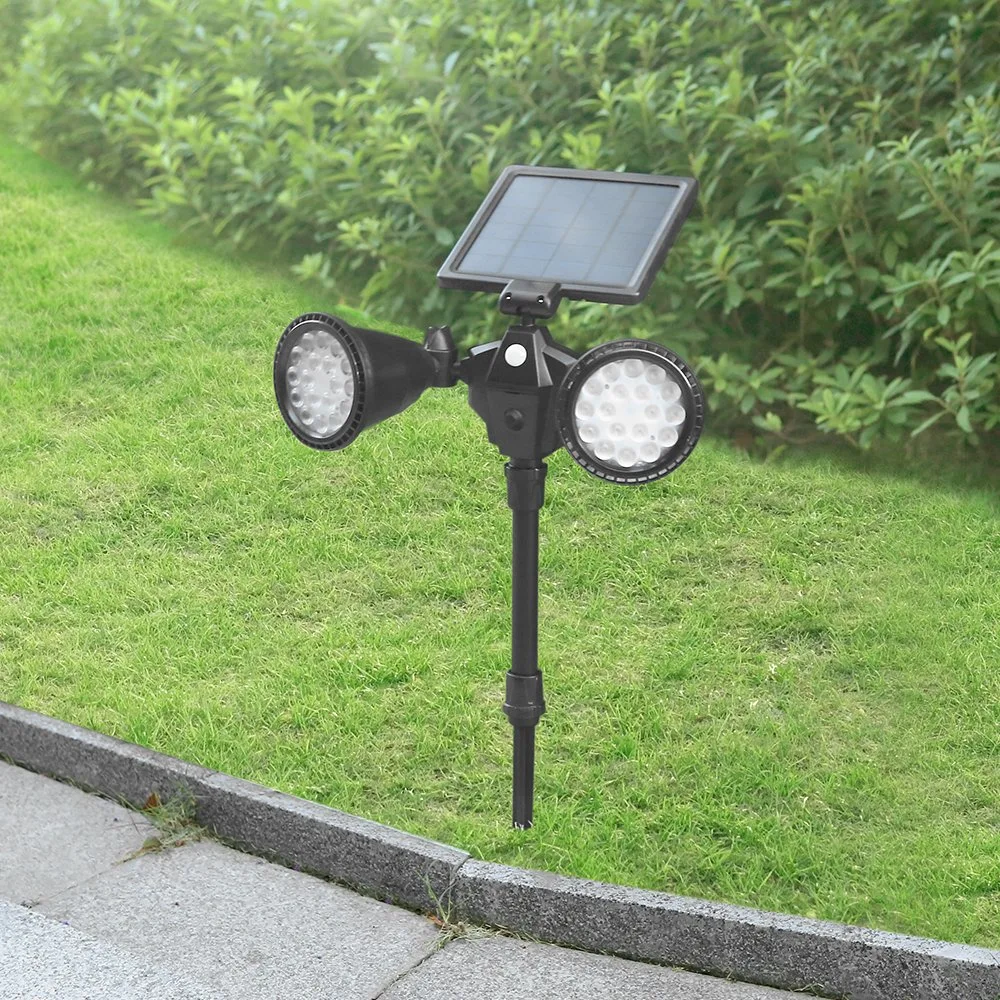 Solar Powered Outdoor pathway decoration Landscape Lawn impermeável lâmpada Solar Luzes de foco LED indução do corpo humano luzes solares de jardim