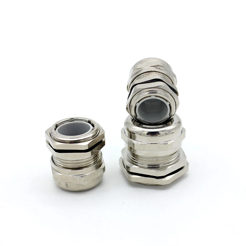 IP68 Pg Thread Metal Brass Through Type Cable Gland Type M20*1.5