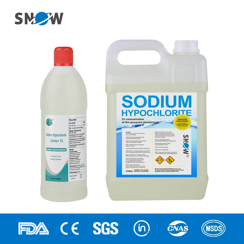 Active Ingredient Snow Brand Dsinfection Solution Sodium Hypochlorite with Content of 5%