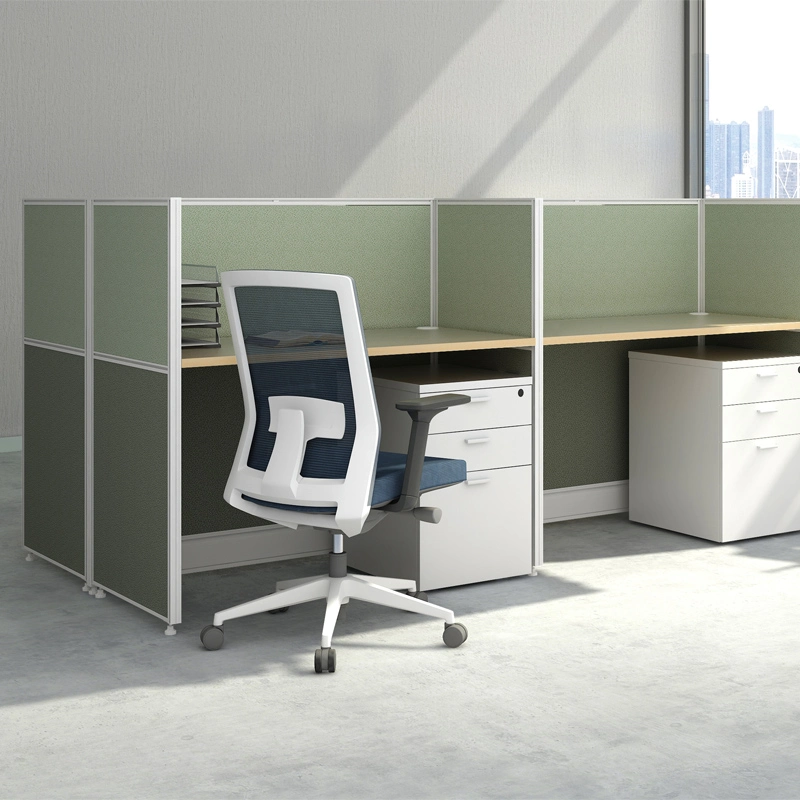 Contemporary Desk 6 Person Office Workstation Cluster Modular Office Cubicles