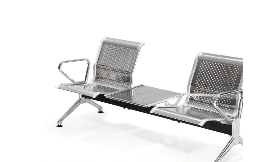 Two Seater Modern Metal Furniture Public Chair Airport Hospital Lobby Seat with Tea Table