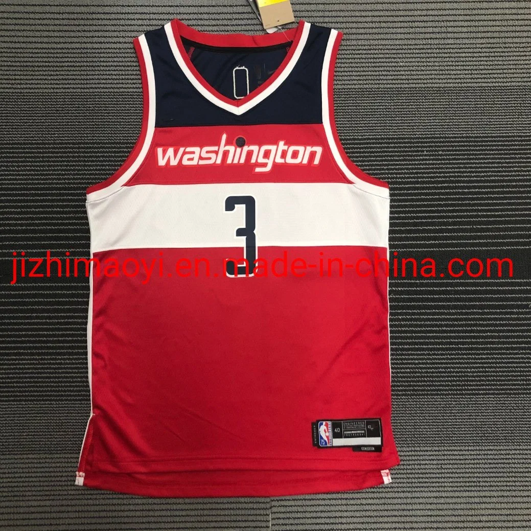 Wholesale/Supplier 2022 N-B-a 75th Anniversary Diamond Washington Wizards Jersey White Red Jersey Swingman