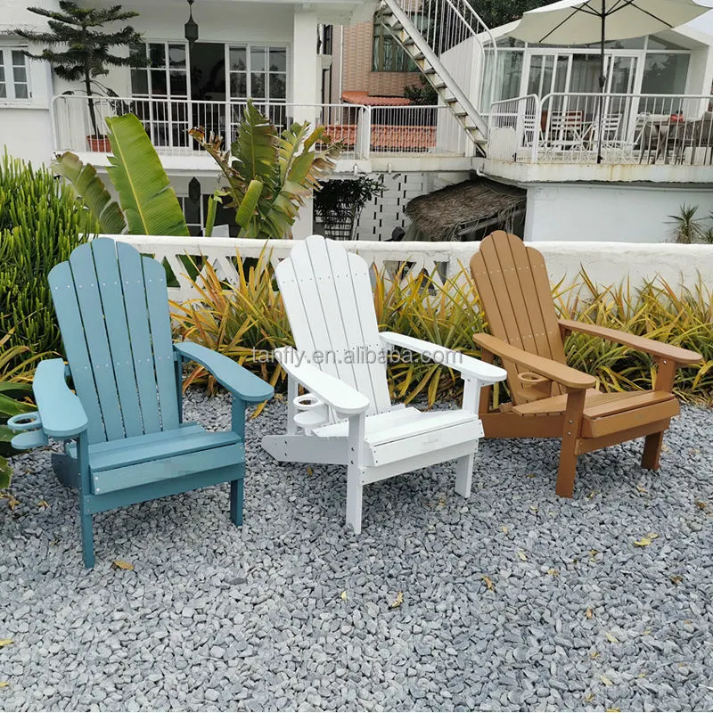 Wholesale High Quality Waterproof Outdoor Garden Chair for Adults Plastic Wood Adirondack Chairs Folding